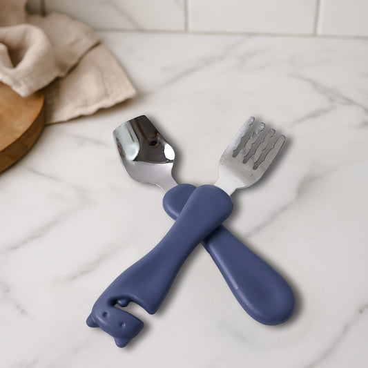 Supermom Foodie Stainless Steel Spoon  Fork (2 Pc Set)