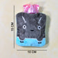 6528 Grey Cat Print Small Hot Water Bag With Cover For Pain Relief Neck Shoulder Pain And Hand Feet Warmer Menstrual Cramps.