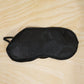 Soft Black Satin Sleeping Eye Mask For Night Rest Travel And Relaxation (1 Pc)