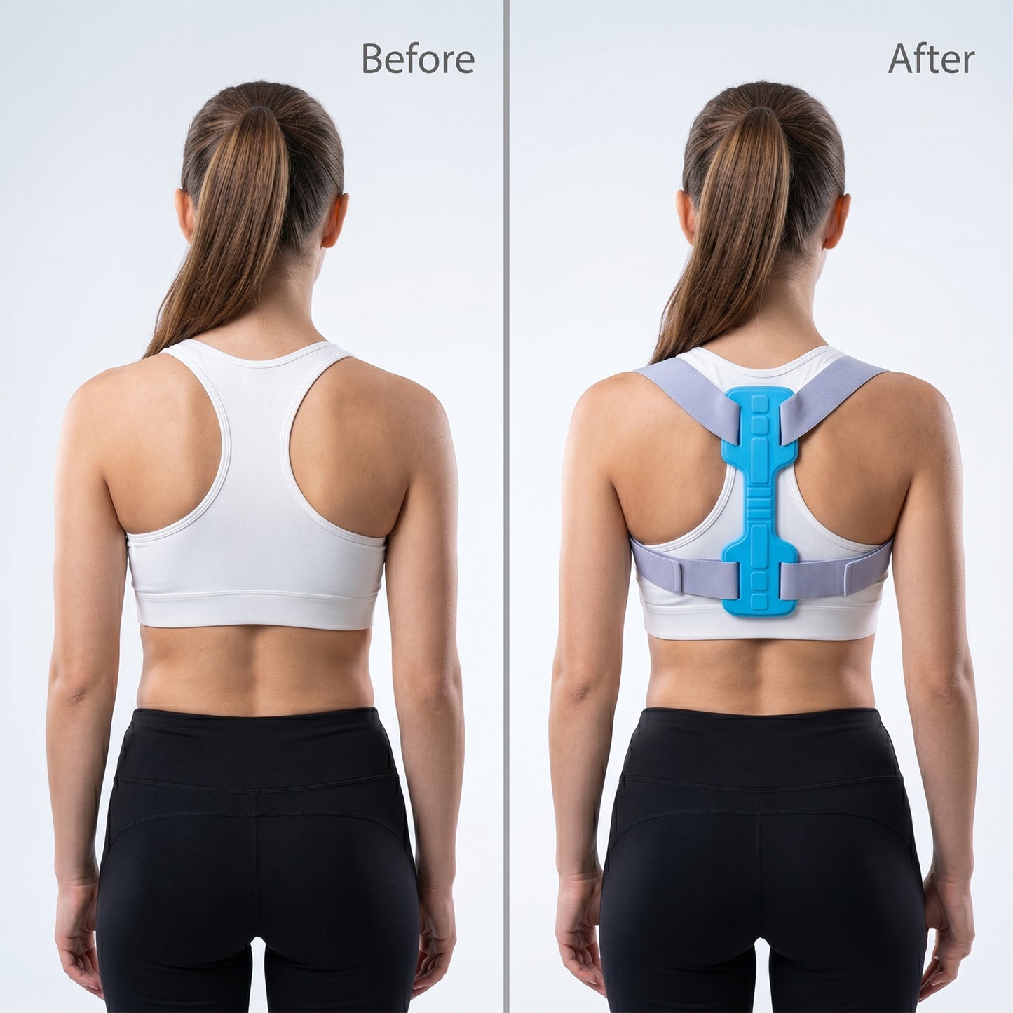 Ergonomic Adjustable Back Posture Corrector Support Belt (1 Pc Large)