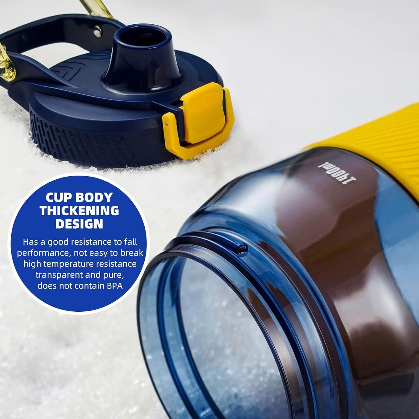 Sports Water Bottle With Flip Lock Lid 1400ml - (1 Pc)