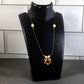Traditional Multicolor Stone Floral Pendant Necklace Chain (1 Pc)