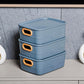 3-piece Plastic Multipurpose Storage Basket Bin Set With Handle (3 Pcs Set)