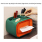 Plastic Desktop Tissue Storage Box With Top Organizer For Home And Office (1 Pc)