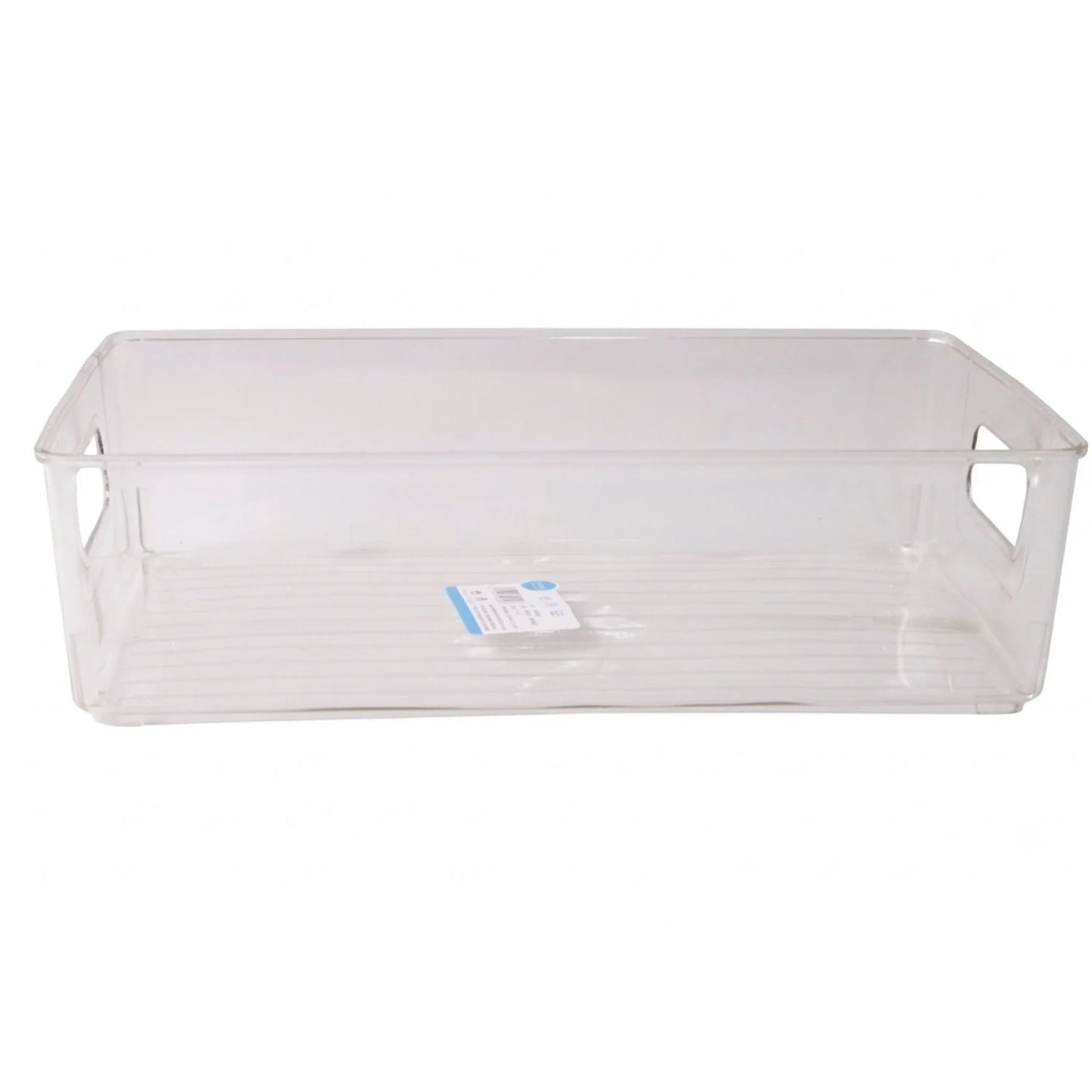 Crystal Clear Plastic Storage Box Organizer With Handle For Fridge Pantry (1 Pc)