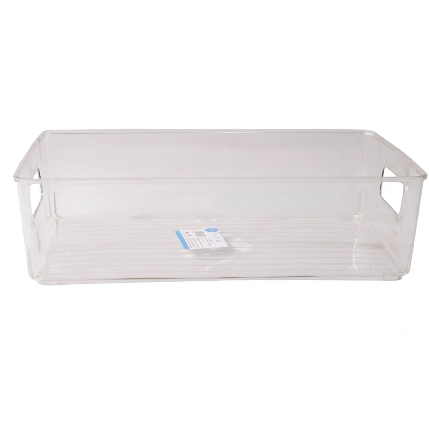 Crystal Clear Plastic Storage Box Organizer With Handle For Fridge Pantry (1 Pc)
