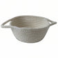 Cotton Rope Woven Storage Basket With Handles For Toys And Organizing (1 Pc)