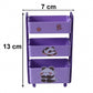 Mini 3 Layer Storage Trolley With Wheels Desk Organizer For Stationery (1 Pc)