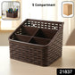 5 Compartment Multipurpose Desk Organizer Basket (1 Pc)