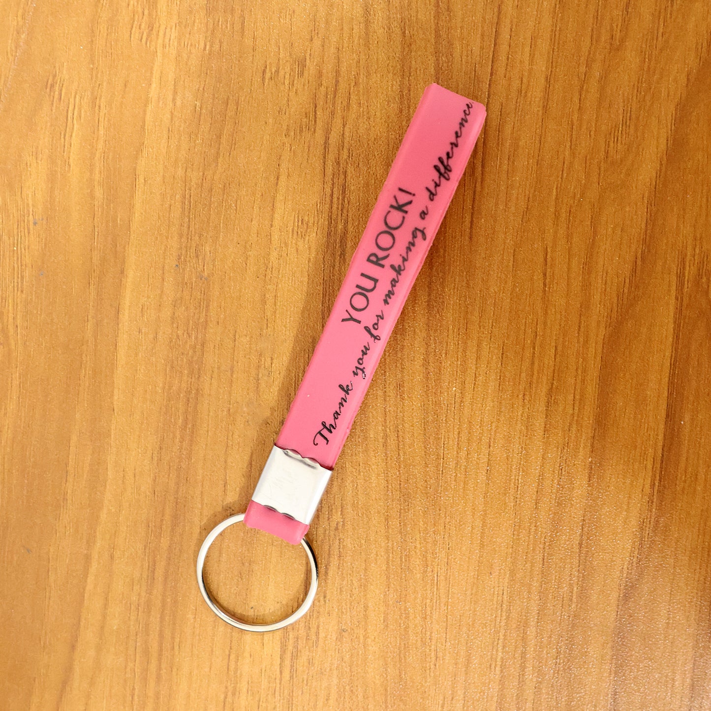 Motivational Silicone Wrist Strap Keychain (1 Pc Mix Color)