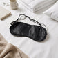 Soft Black Satin Sleeping Eye Mask For Night Rest Travel And Relaxation (1 Pc)