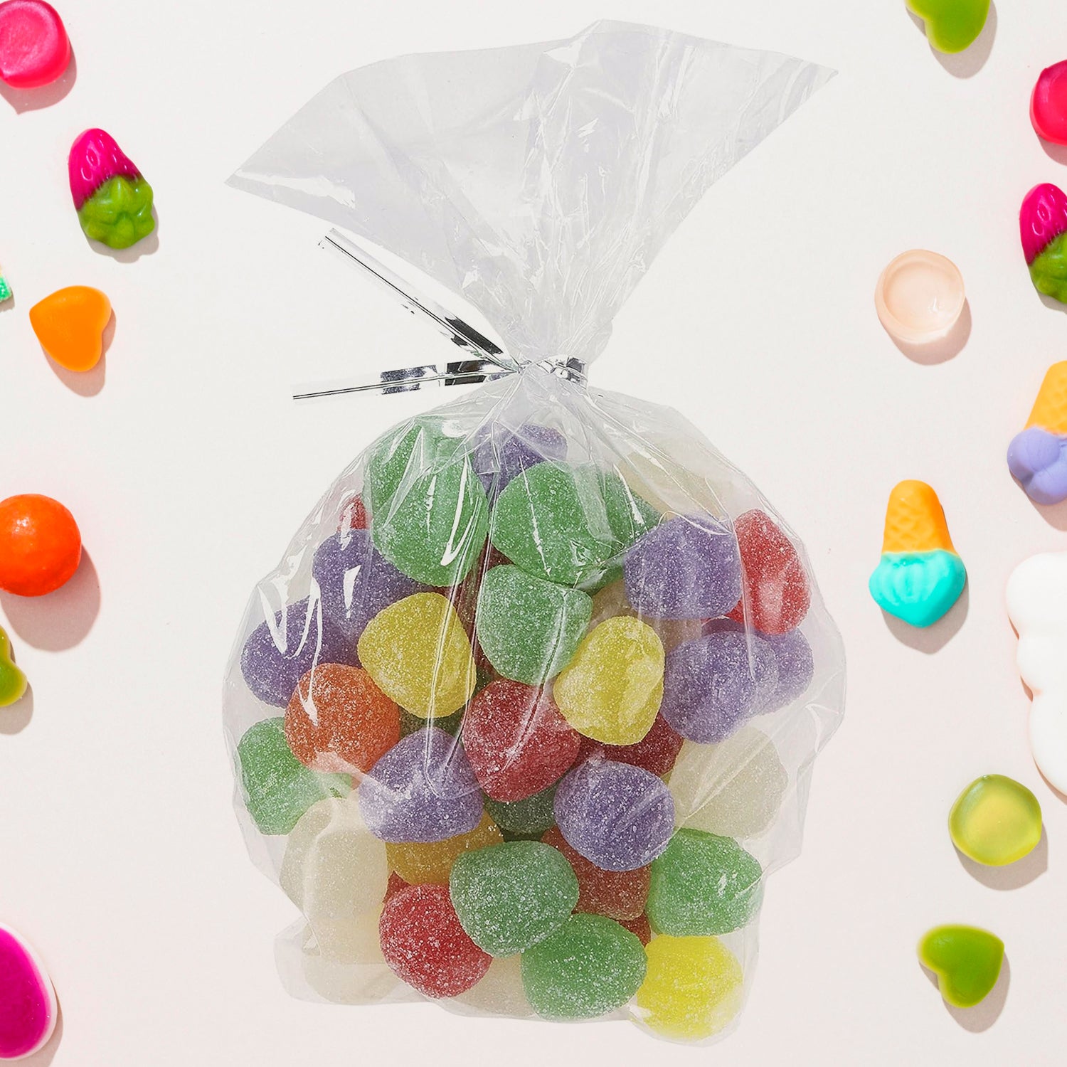 Clear Cookie Bags Gift Bag Clear Flat Treat Bags (50 Pc Set)