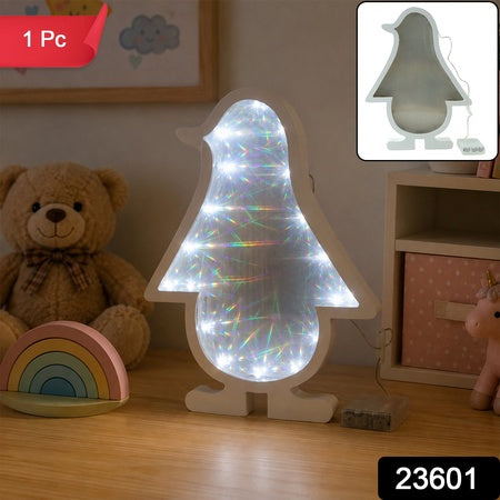 3d Led Penguin Decorative Infinity Mirror Light For Room And Wall Decor (1 Pc)