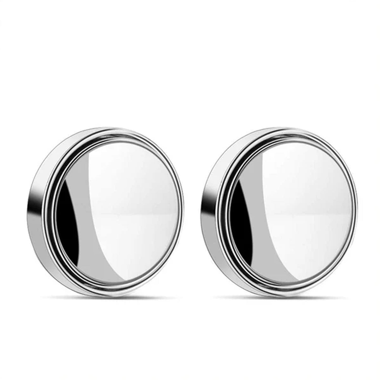 Car Blind-spot Side Mirror Silver Frame - (2 Pc  Set)