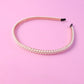 Premium Pearl Embellished Slim Hairband (1 Pc)