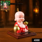 Solar Power Moving Head Buddha Statue Car Ornament (1 Pc  Mix Color)