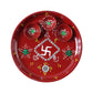 Hand-Painted Decorative Pooja Thali with Ganesha Motif and Diyas