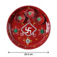 Hand-Painted Decorative Pooja Thali with Ganesha Motif and Diyas