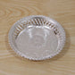 Decorative Silver Serving Tray  Elegant Round Floral Design