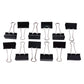 Extra Large Heavy-duty Black Binder Clips Set (41 Mm 12 Pc)