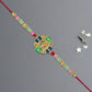 Om Rakhi With Colorful Beads