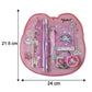 7-in-1 Cute Pink Stationery Set With Ruler Pencil Eraser Pen Notebook Sharpener