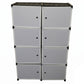 Multi Compartment Storage Cabinet With Doors For Kids Room And Home Use (1 Set)