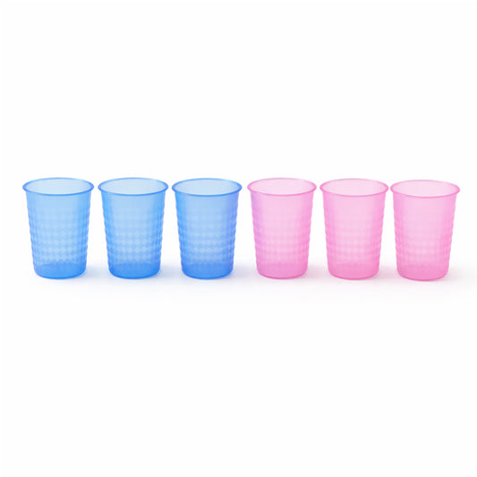 Unbreakable Plastic Drinking Glass Set Of 6 (200 Ml Each)