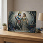 Divine Radha Krishna Flute Art Wall Frame (1 Pc, 45x30 Cm)