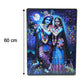 Divine Radha Krishna Moonlight Artistic Wall Frame (1 Pc, 60x45 Cm)