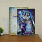 Divine Radha Krishna Full Moon Artistic Wall Frame (1 Pc, 89x58 Cm)