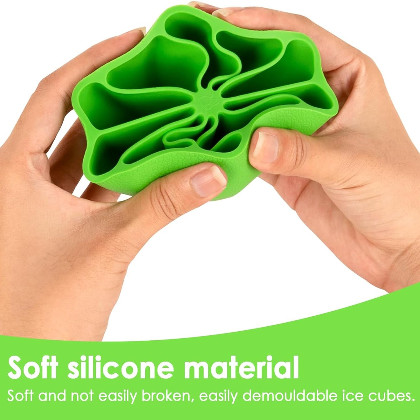 Lemon Shape Flexible Silicone Ice Cube Tray  8-slot Round Ice Mold (1 Pc)