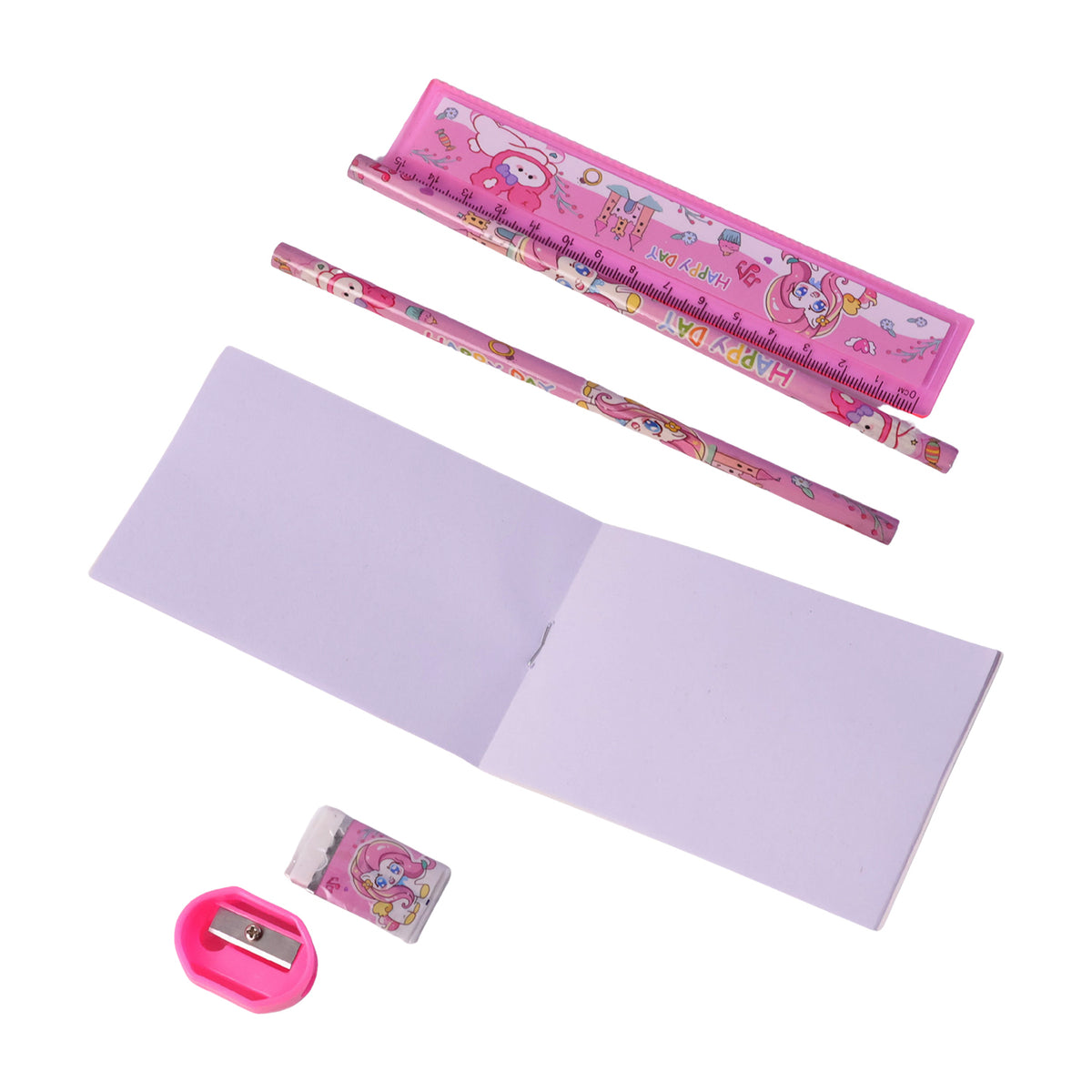 Cartoon Stationery Gift Set - Cute Unicorn Design