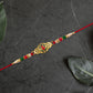 Religious Ganesha Rakhi In Gold Finish