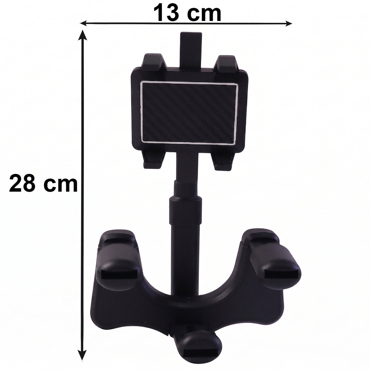 360 Degree Car Rear View Mirror Mobile Phone Holder  Adjustable  Secure Fit