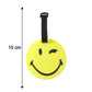 smiley luggage identifier tag