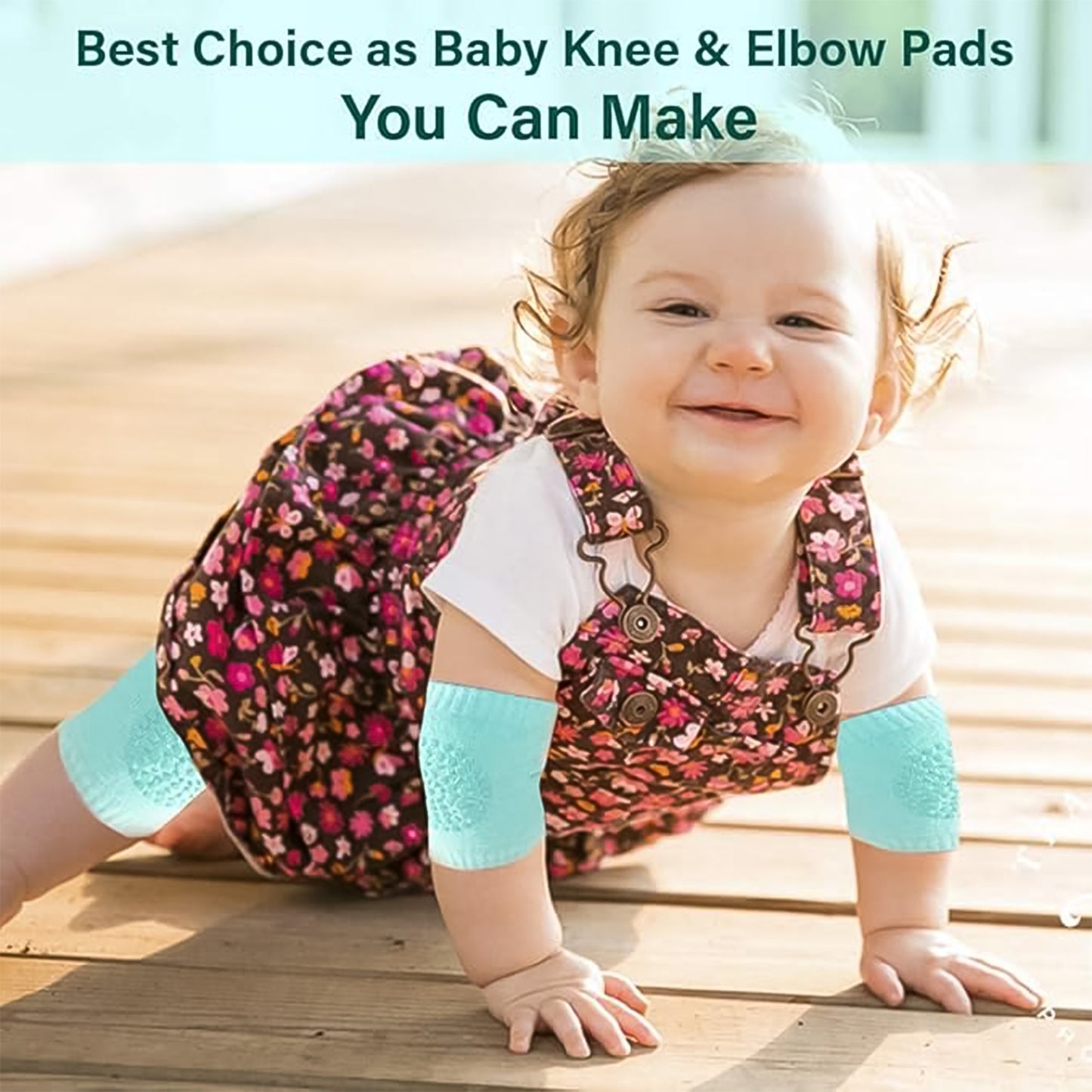 Mint Green Toddler Wool Knit Leg Warmer (Knee Guard)