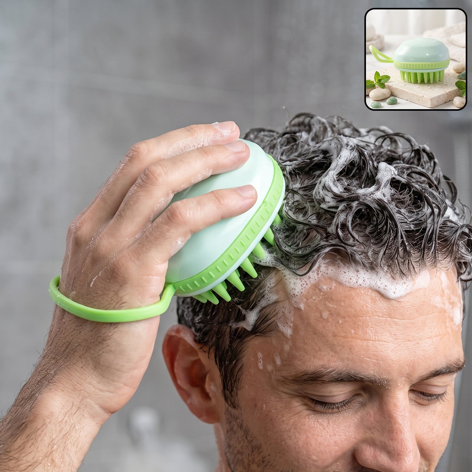 Silicone Scalp Massage Shampoo Brush For Daily Hair Washing And Shower Care (1 Pc)