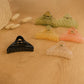 Triangle Shape Mix Color Plastic Hair Claw Clip  1 Pc Durable Grip For Women And Girls