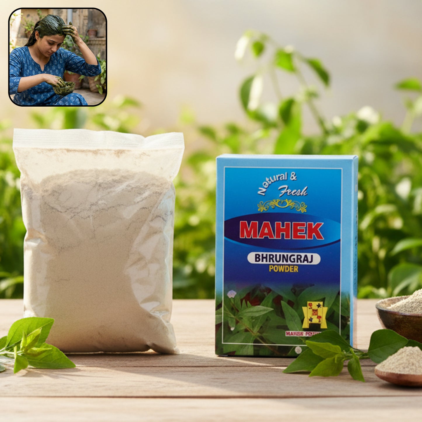 Natural Bhringraj Powder For Traditional Hair Care  80 Gm