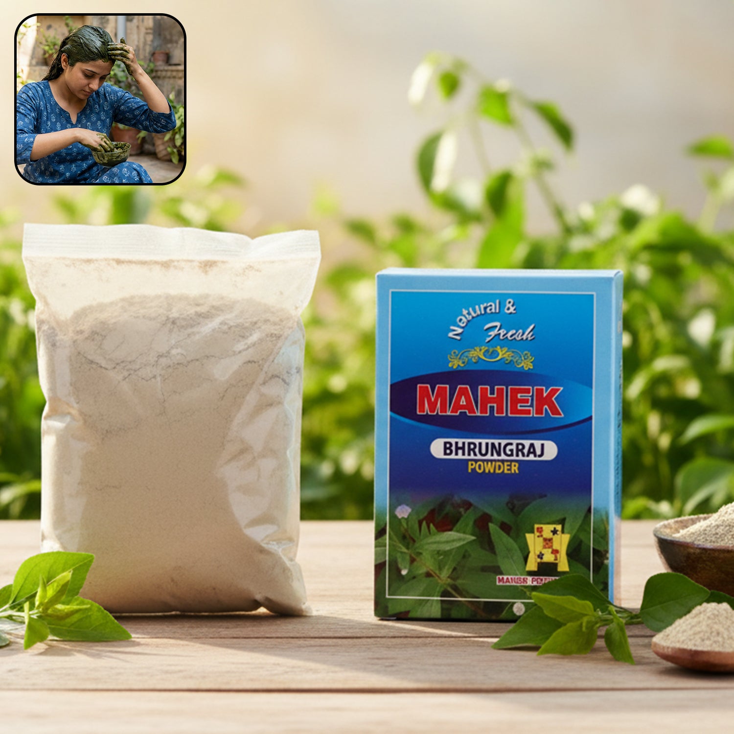 Natural Bhringraj Powder For Traditional Hair Care  80 Gm