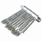 Decorative Silver Finish Safety Pin Brooch Set (12 Pc Set)