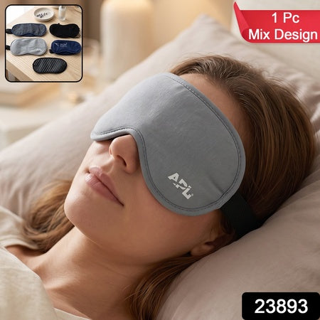 Soft Sleeping Eye Mask For Travel Home And Night Rest Mix Design (1 Pc)