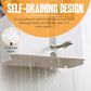 Wall Mounted 3 Compartment Toothbrush Holder with Adhesive Installation (1 Pc)