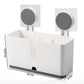 Wall Mounted 3 Compartment Toothbrush Holder with Adhesive Installation (1 Pc)