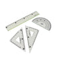 4-piece Geometry Set Triangle Ruler Protractor Straight Ruler