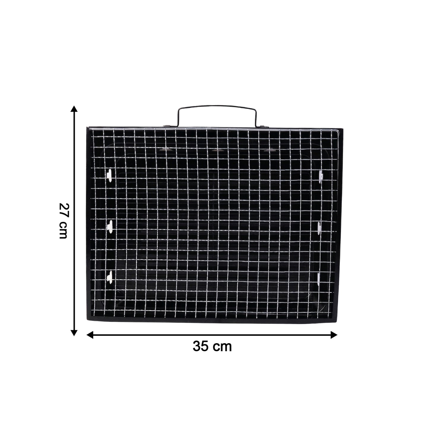 Portable Foldable Charcoal Bbq Grill With Grilling Mesh (1 Pc 36x27 Cm)