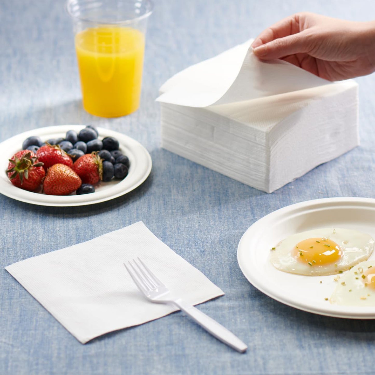 Soft  Absorbent Disposable Tissue Paper  Napkins Set (50 Pc)