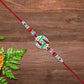 Silver-tone Swastik Rakhi