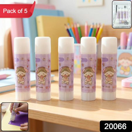 Cartoon-themed Solid Glue Stick Pack Of 5